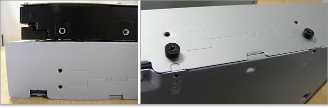 パーツのネジ穴