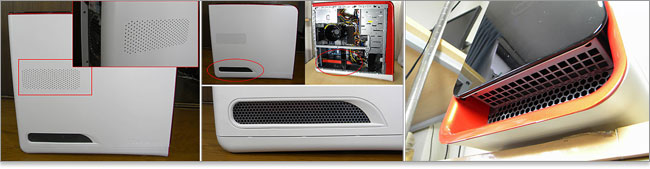 パネル側から見る通気口スリット