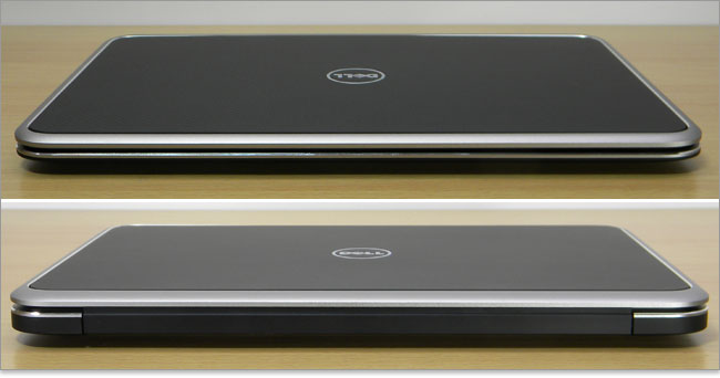 XPS 12 Ultrabookの前面と背面の写真