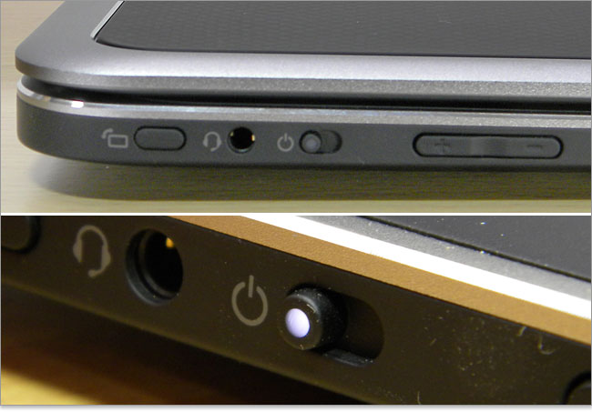 画面ローテーションロックボタン