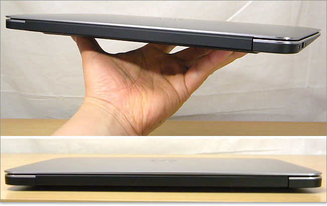 最厚部でも、たった18mmのXPS 13 Ultrabook