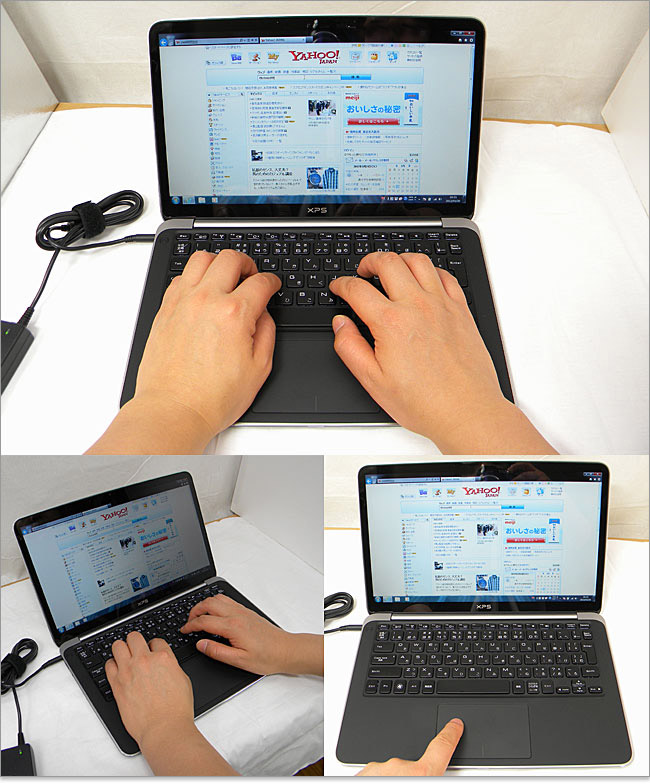 ホームポジションチェック！XPS 13 Ultrabookにて