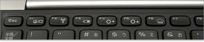 XPS 13 Ultrabookのファンクションキー列