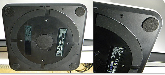 中央の円盤には滑り止めのゴムついたXPS One 27