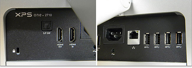 出力用と入力用のHDMI端子を装備するXPS One 27
