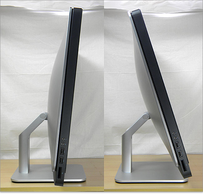 XPS One 27の可動域を写真で確認